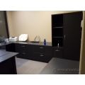 Black Executive C / U Suite Desk with Dual File and Storage